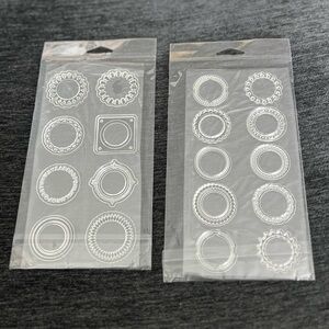 New Crafter’s Companions 2 packs of clear stamps - 18 Frame Stamps